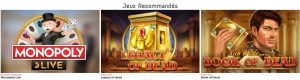 Lucky31 Jeux casino recommandes