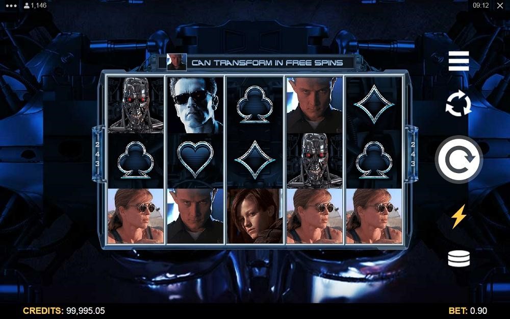 Terminator 2 Online Slot Microgaming symboles